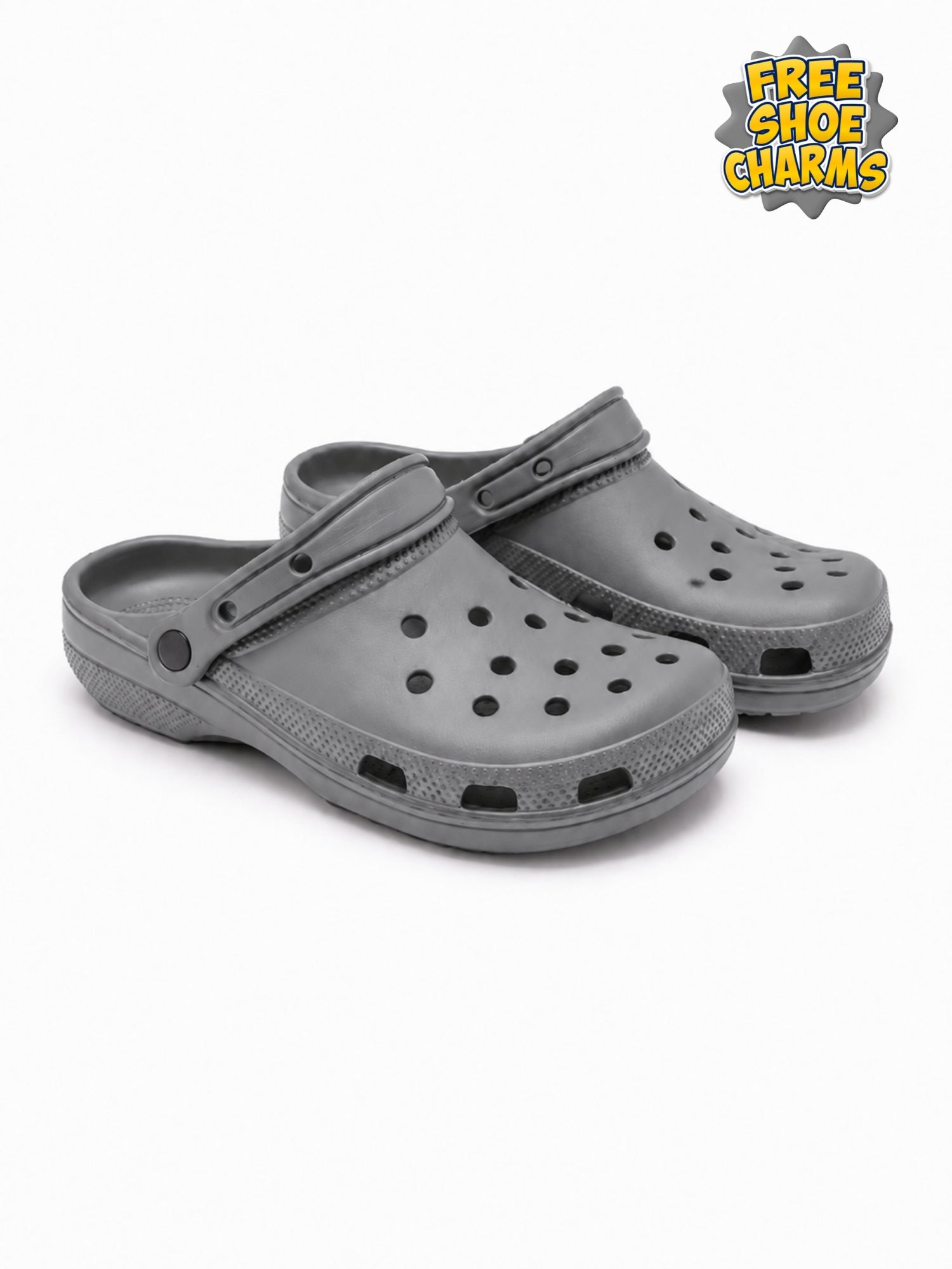 HONU COMFORT Women, Men, Toddlers Classic Korean Clogs in Gray Non-Slip Sandals + FREE Shoe charmss