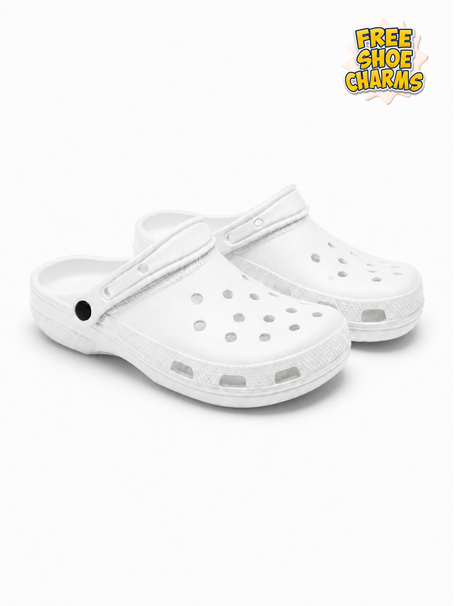 HONU COMFORT Women, Men, Toddlers Classic Korean Clogs in Whitte Non-Slip Sandals + FREE Jibbitzs