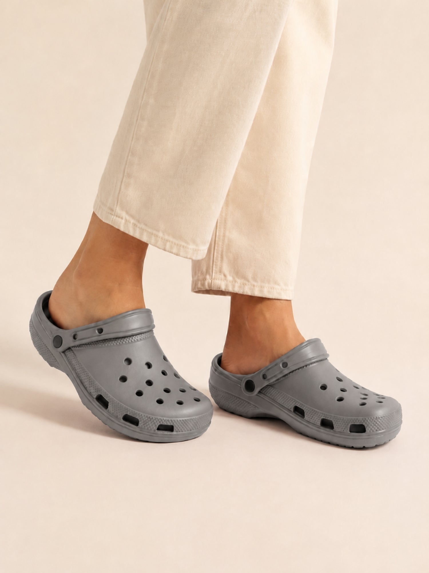 HONU COMFORT Women, Men, Toddlers Classic Korean Clogs in Gray Non-Slip Sandals + FREE Shoe charmss