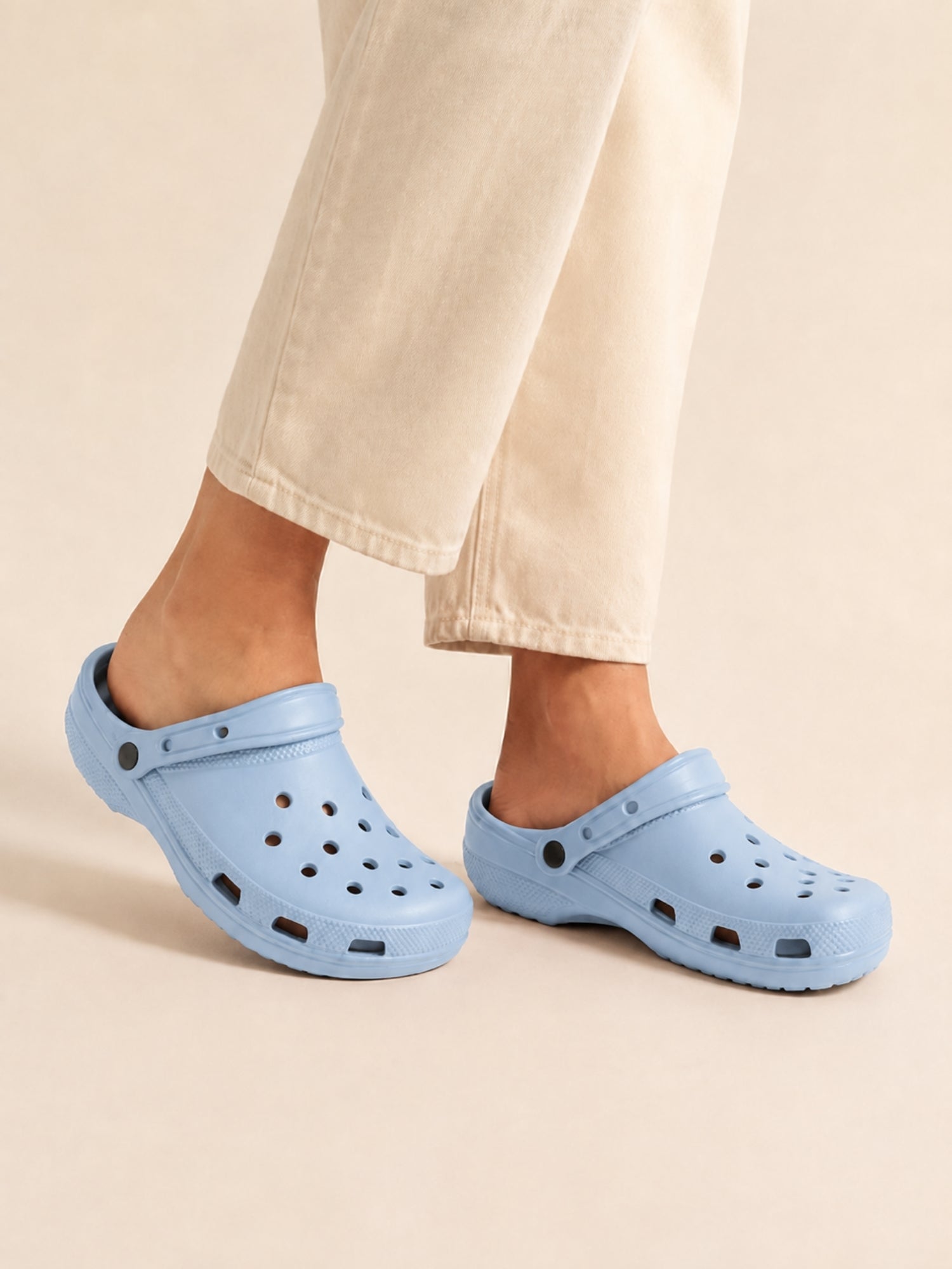 HONU COMFORT Comfortable Breathable Clogs in Sky blue for Men, Women and Kids with Shoe charms