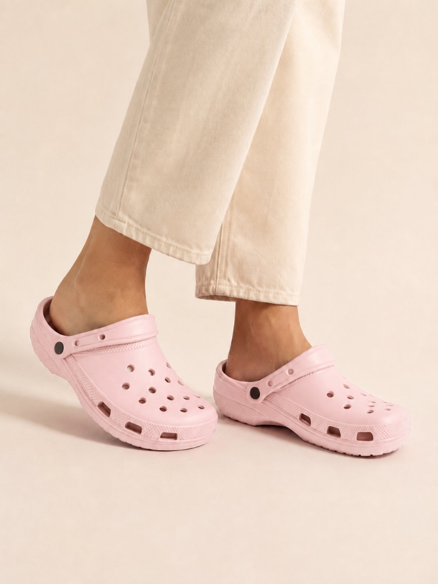 [HONU COMFORT] Women's Classic Light Pink Clogs Soft, Lightweight Slip-On Sandals