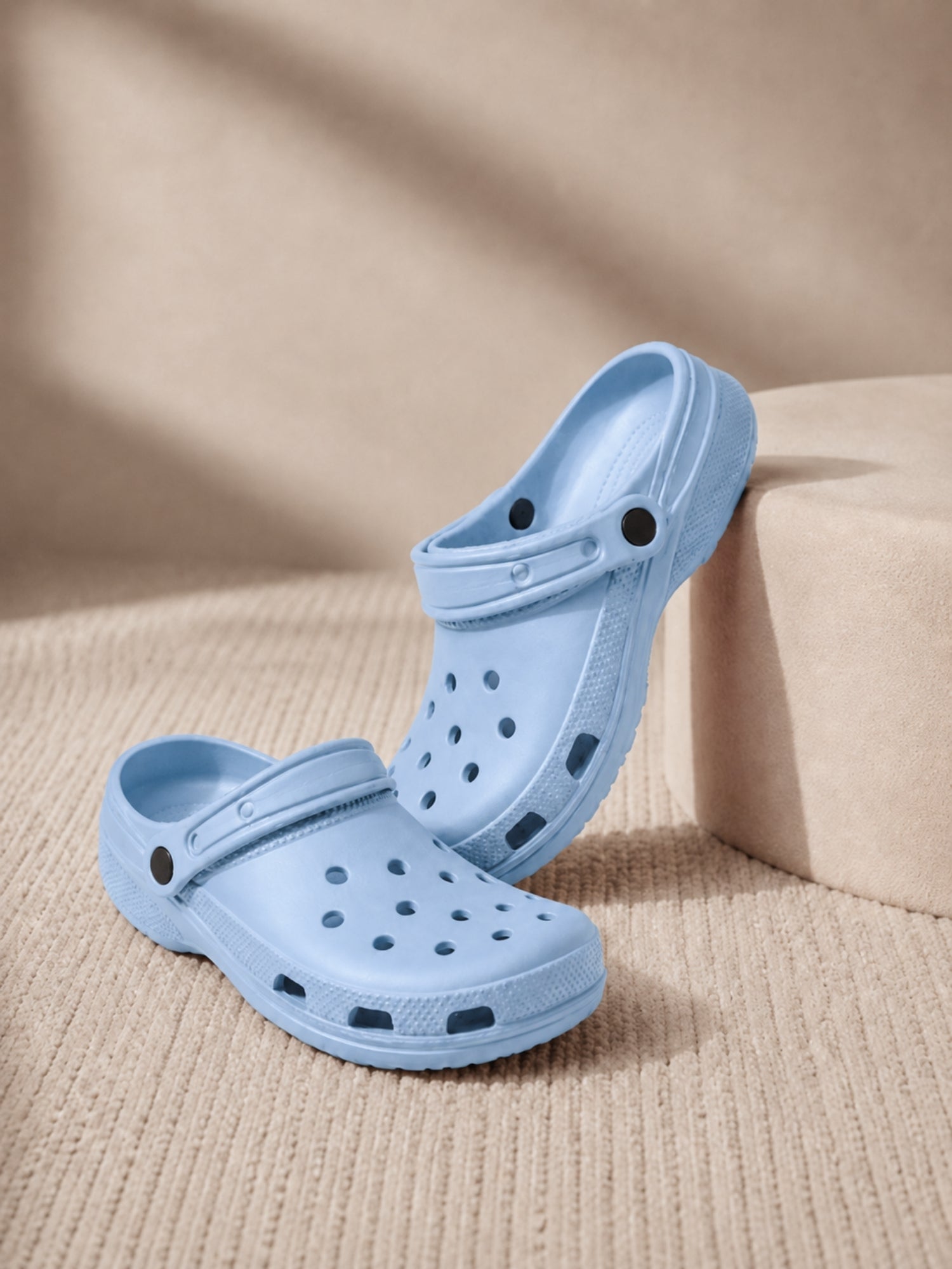 HONU COMFORT Comfortable Breathable Clogs in Sky blue for Men, Women and Kids with Shoe charms