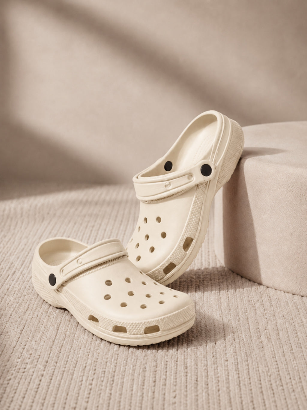 HONU COMFORT Women, Men, Toddlers Classic Korean Clogs in Cream Non-Slip Sandals + FREE Shoe charmss