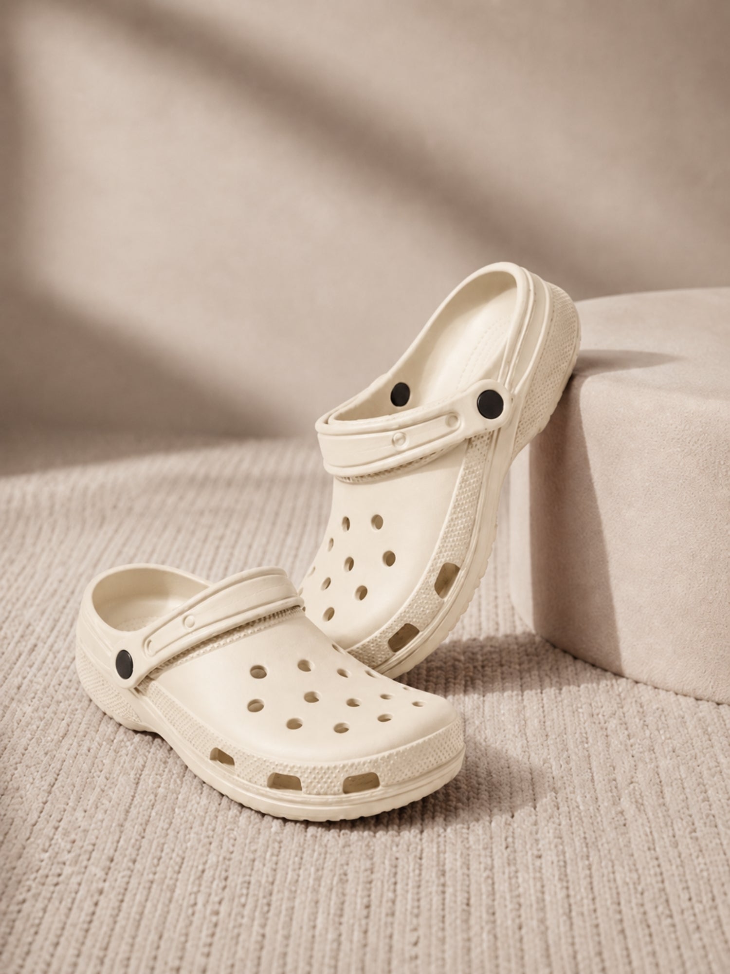 HONU COMFORT Women, Men, Toddlers Classic Korean Clogs in Cream Non-Slip Sandals + FREE Shoe charmss