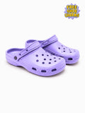 HONU COMFORT Plain Purple Clogs Lightweight Non-Slip Waterproof EVA Slip On With 4 Free Charms