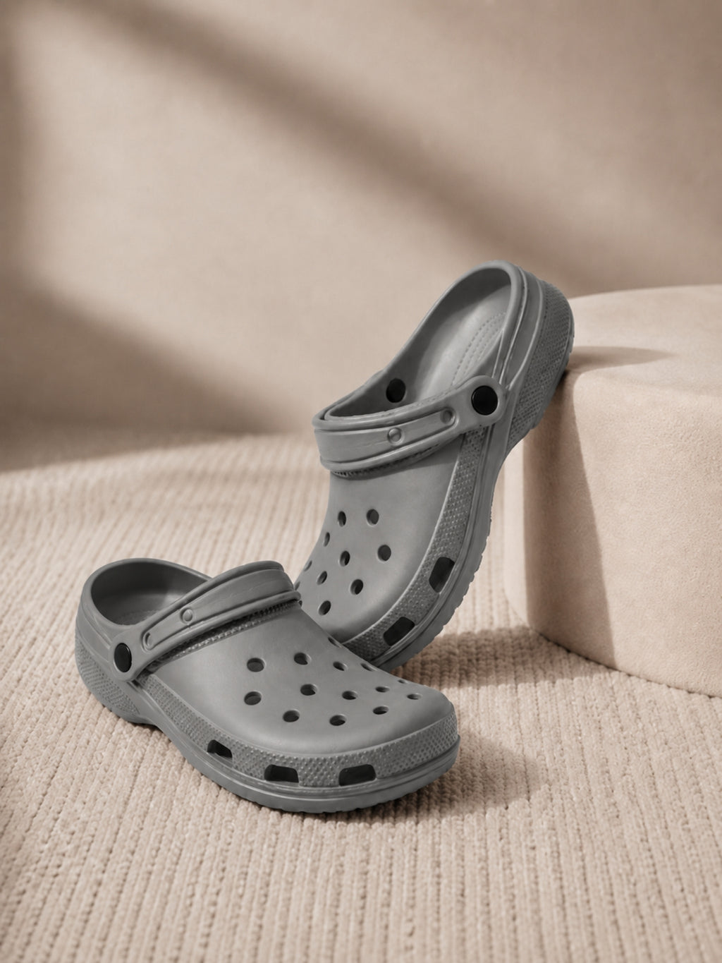 HONU COMFORT Women, Men, Toddlers Classic Korean Clogs in Gray Non-Slip Sandals + FREE Shoe charmss