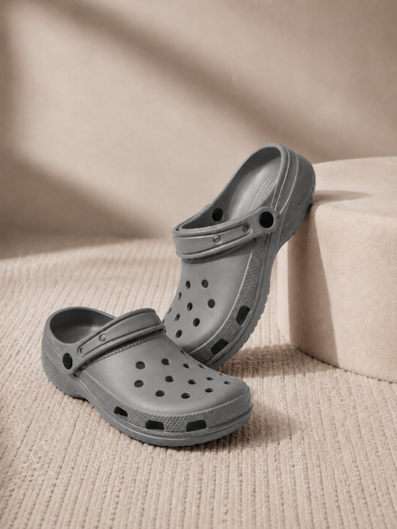 HONU COMFORT Women, Men, Toddlers Classic Korean Clogs in Gray Non-Slip Sandals + FREE Shoe charmss